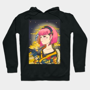 Japan golden cloud kimono girl Hoodie